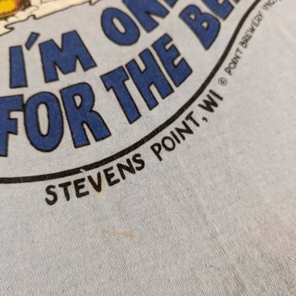 Vintage Point Beer, "I'm just here for the beer" Stevens Point, WI Blue - Large? - Picture 10 of 13